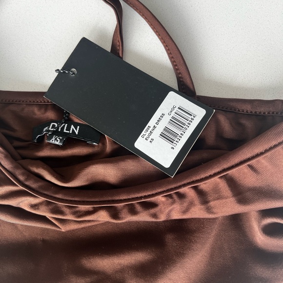 By Dyln Mini Ruched Bodycon Dress Brown - Picture 2 of 3